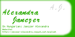 alexandra janczer business card